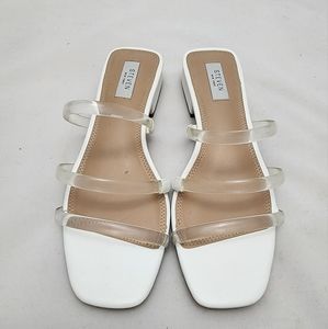 Steven by Steve Madden Women's Hades Slide Sandals White Multi Size 9 M